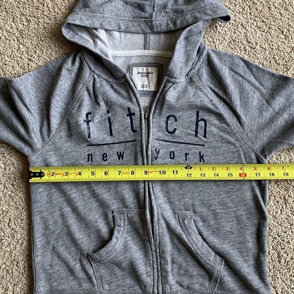 Abercrombie‎ sweatshirt kids zip up gray hoodie size 12 /14 - Picture 5 of 5